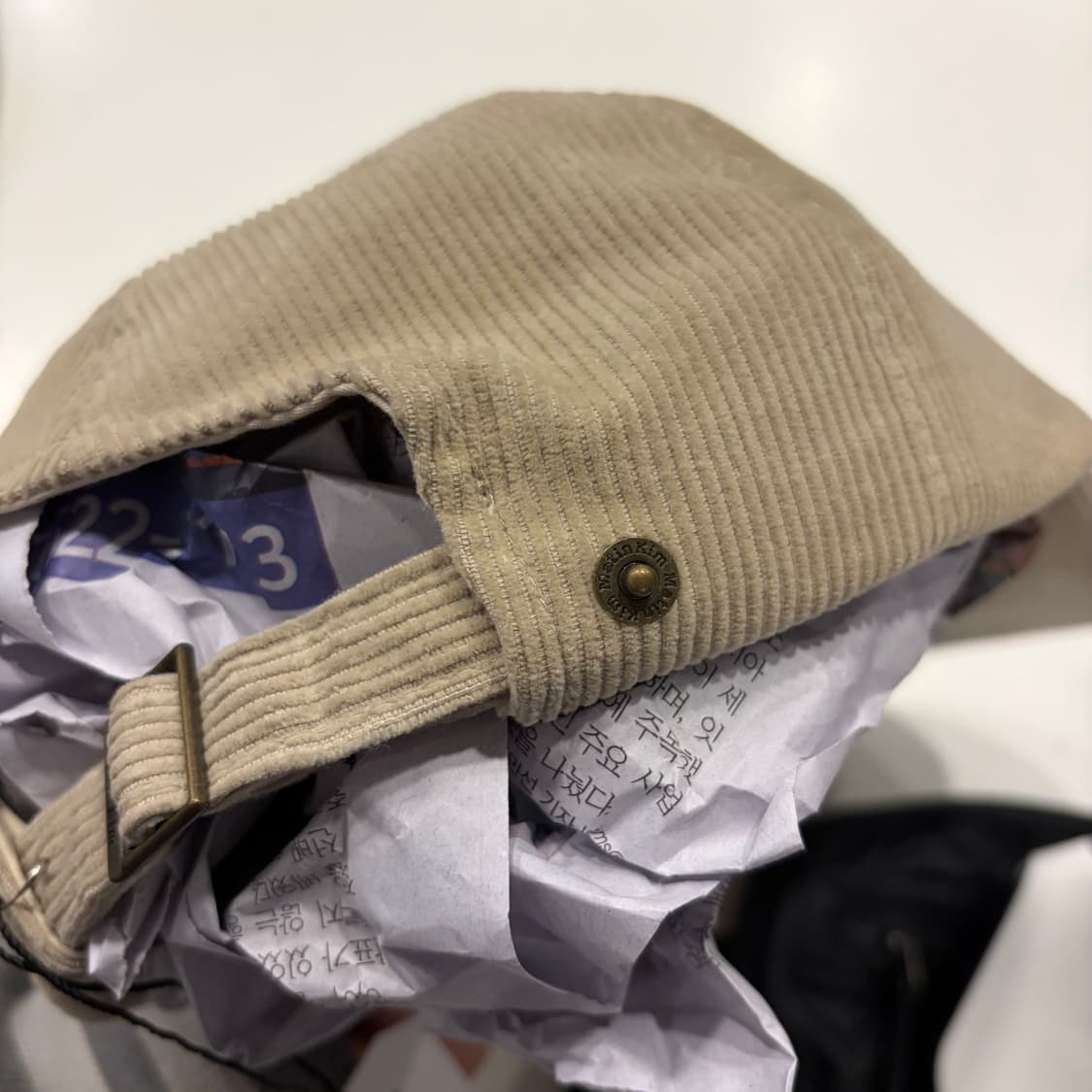마뗑킴 코듀로이 볼캡 베이지 상품이미지5