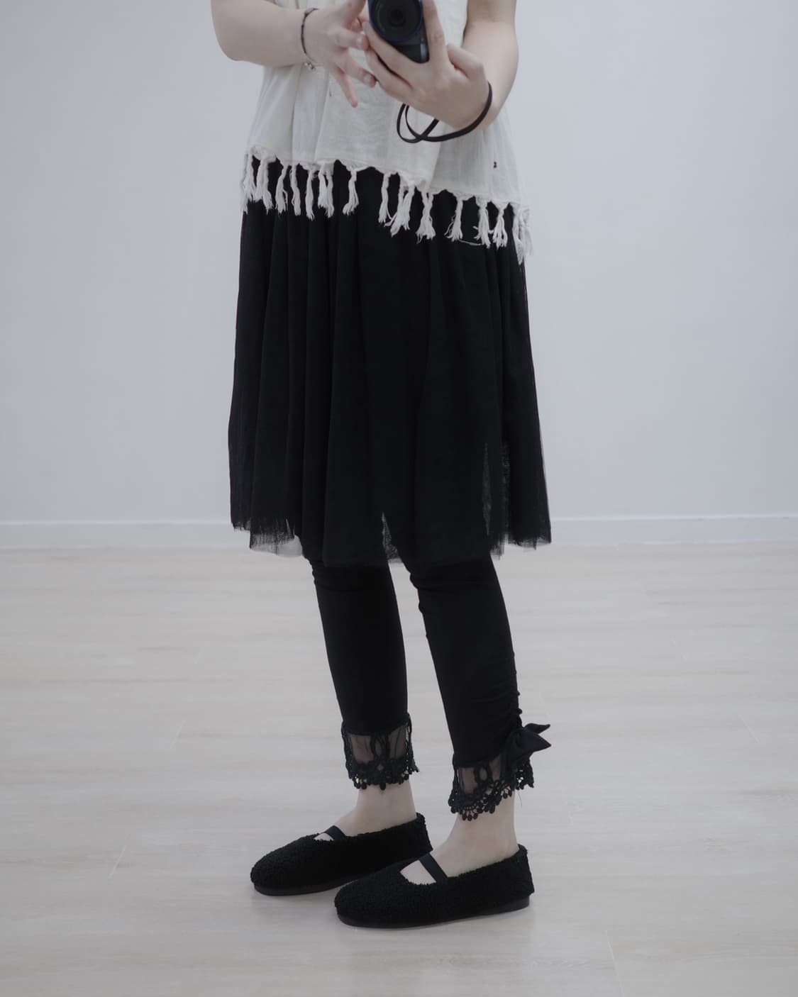 Silent worth black lace leggings 상품이미지5