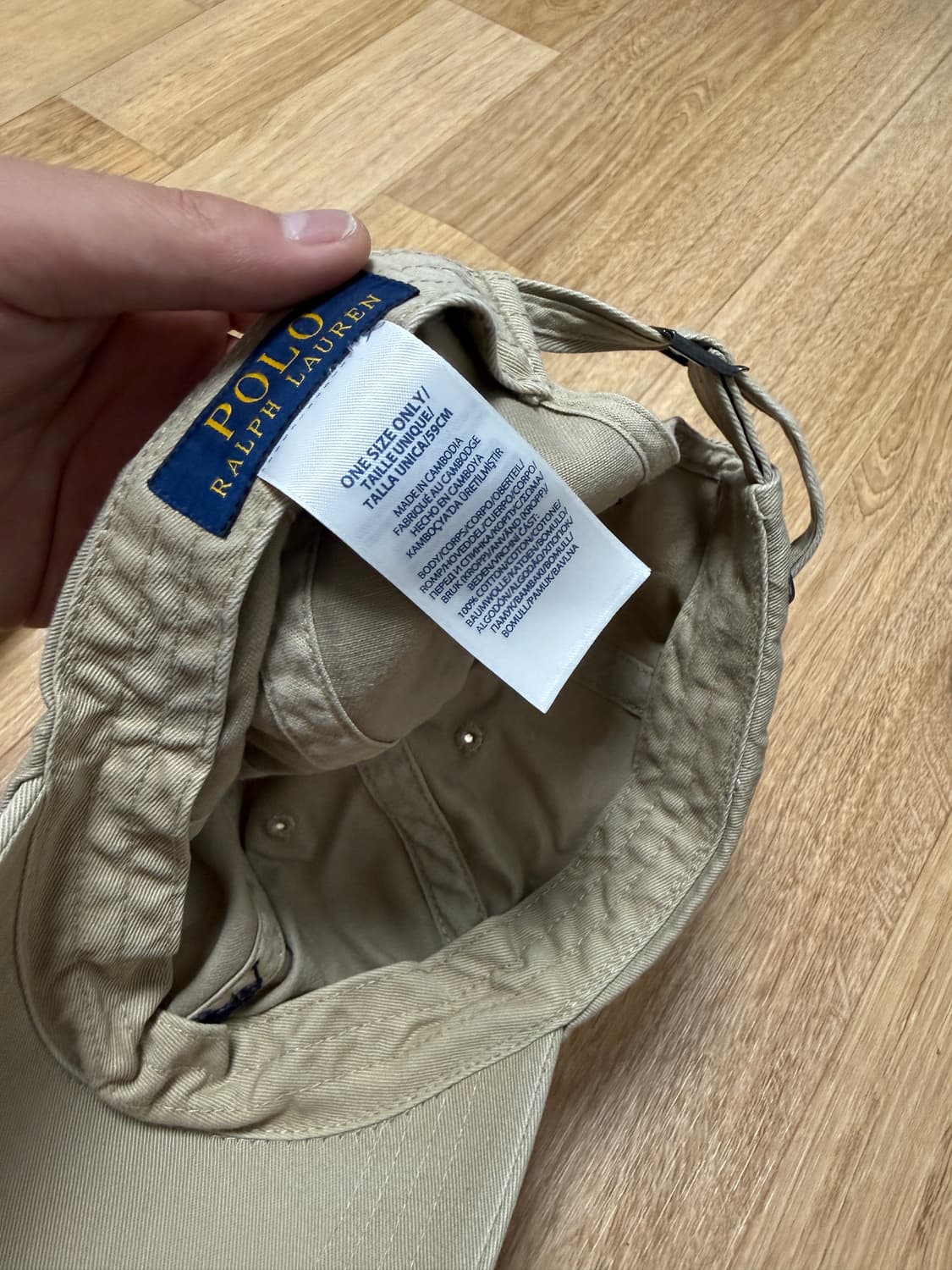 랄프로렌 볼캡 베이지 백화점판 상품이미지2