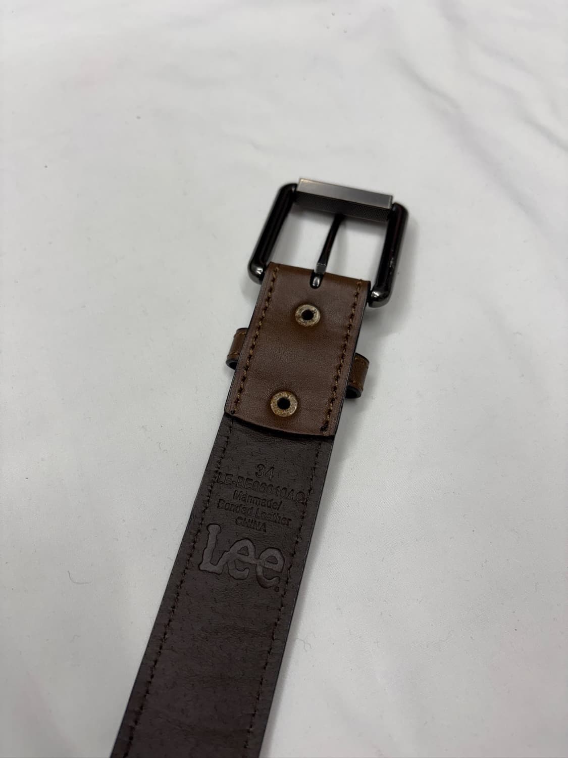 Lee 리 빈티지 웨스턴 브라운 레더 벨트 상품이미지3