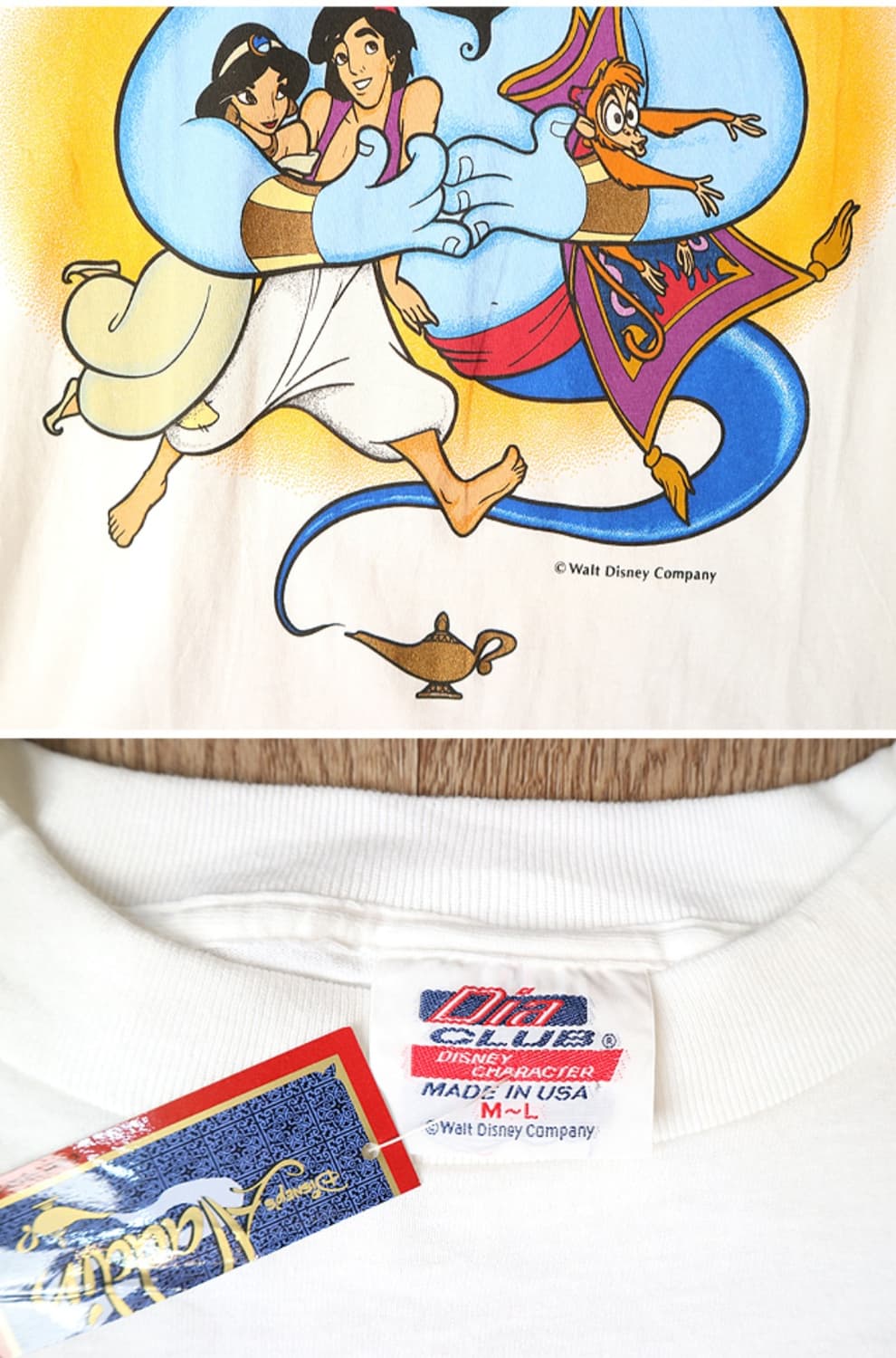 미국 메이드 90S 디즈니 알라딘 프린팅 빈티지 티셔츠

데드스탁  상품이미지3