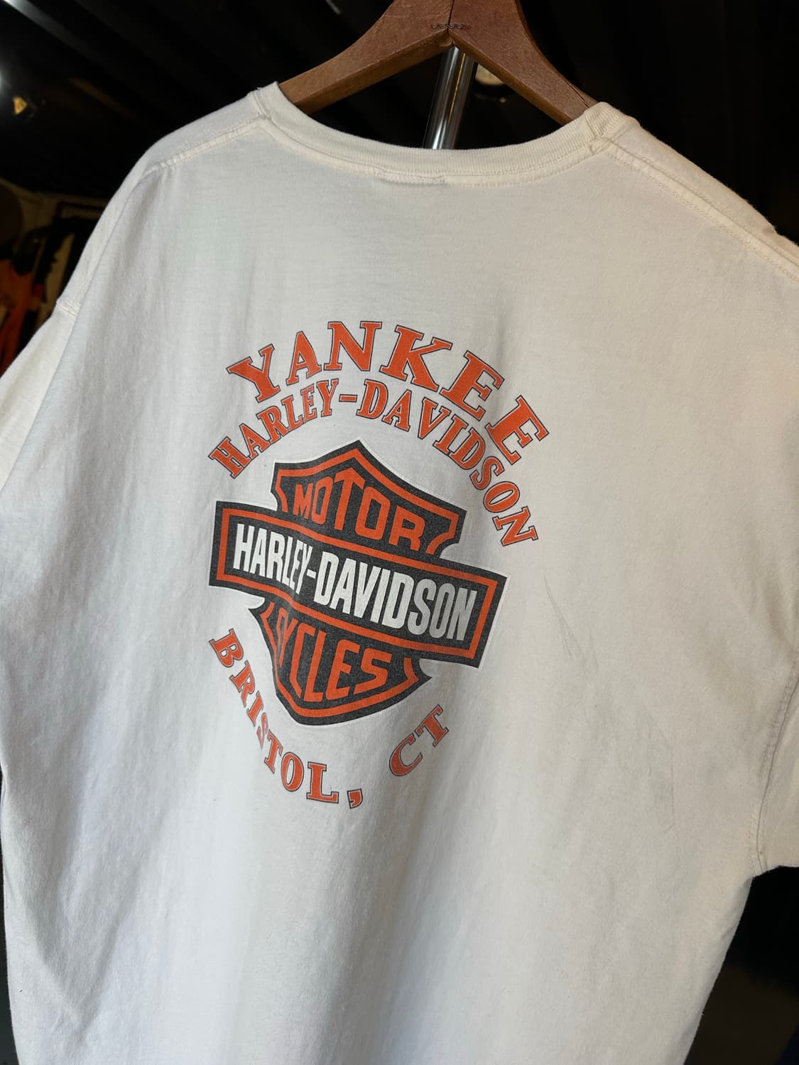 00s 할리데이비슨 프린팅 티셔츠 화이트 상품이미지8