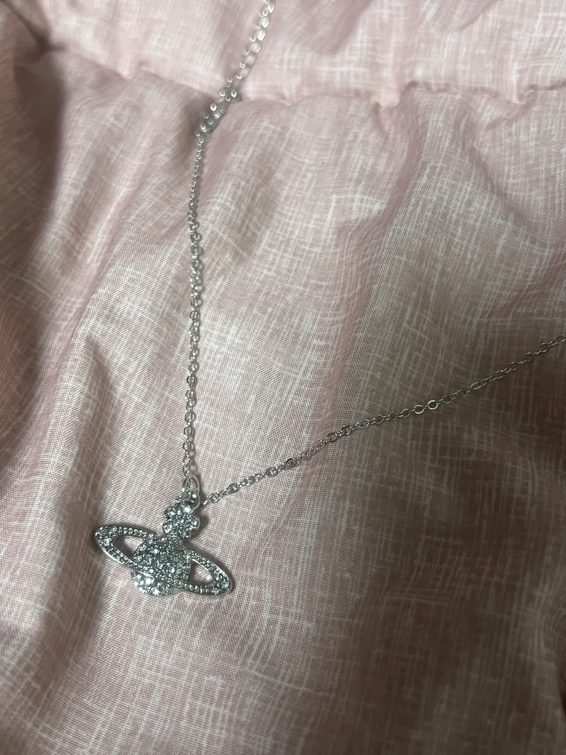 비비안웨스트우드 목걸이 실버 미니바스 급처 상품이미지4