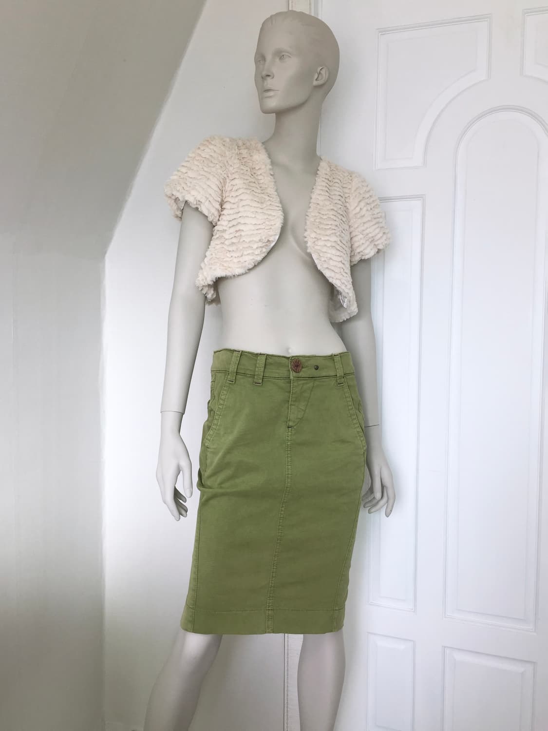 Cream Fur Short Borelo Top 상품이미지3