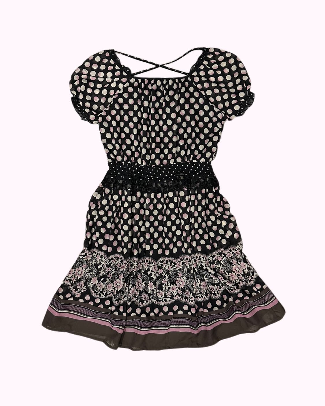 purple dot lace dress 상품이미지4