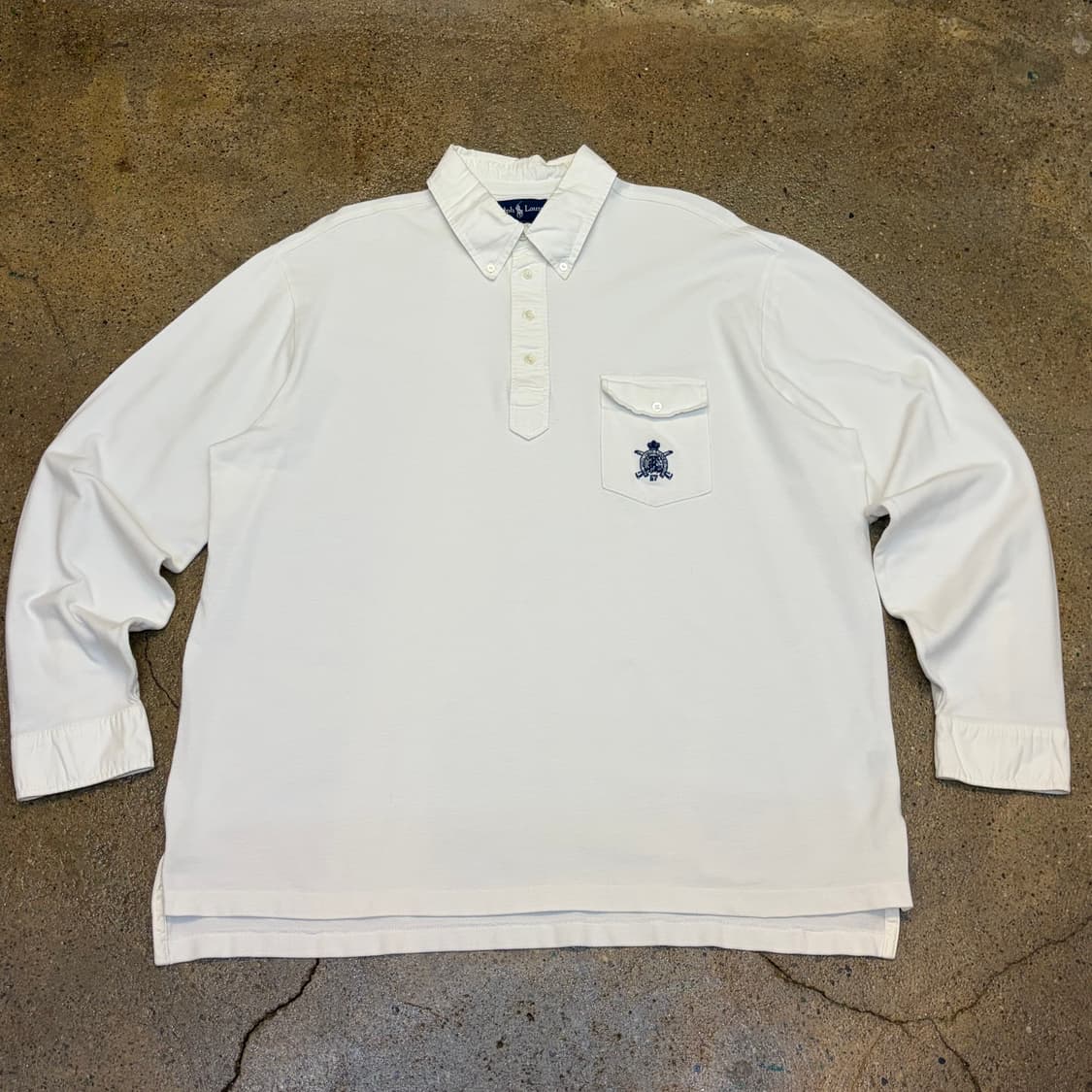 새상품급 90s 미국 빈티지 폴로랄프로렌 PK원단 럭비티 카라티 상품이미지1