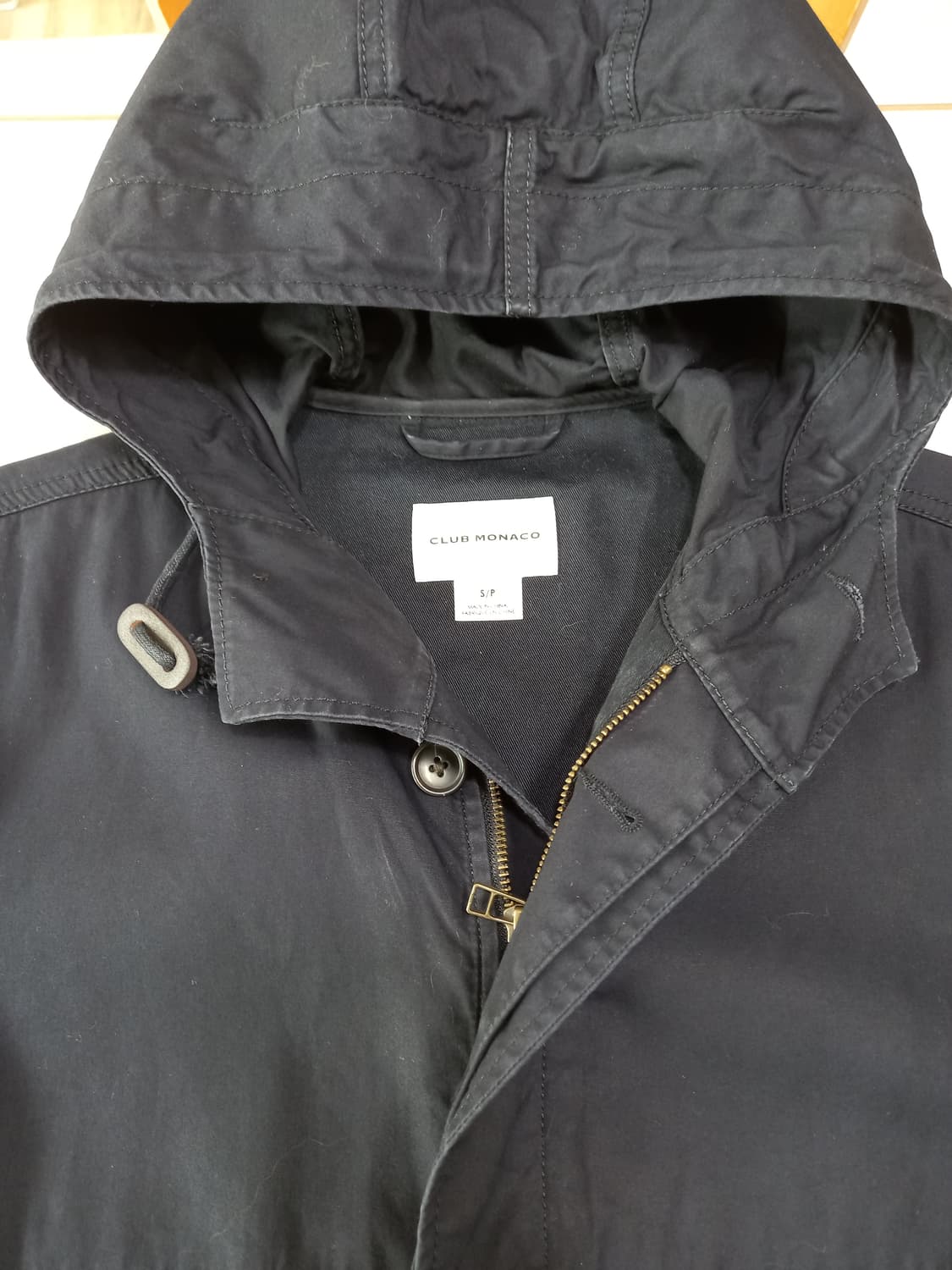 95-100 CLUB MONACO 면 후드집업 블랙 M-966 상품이미지4
