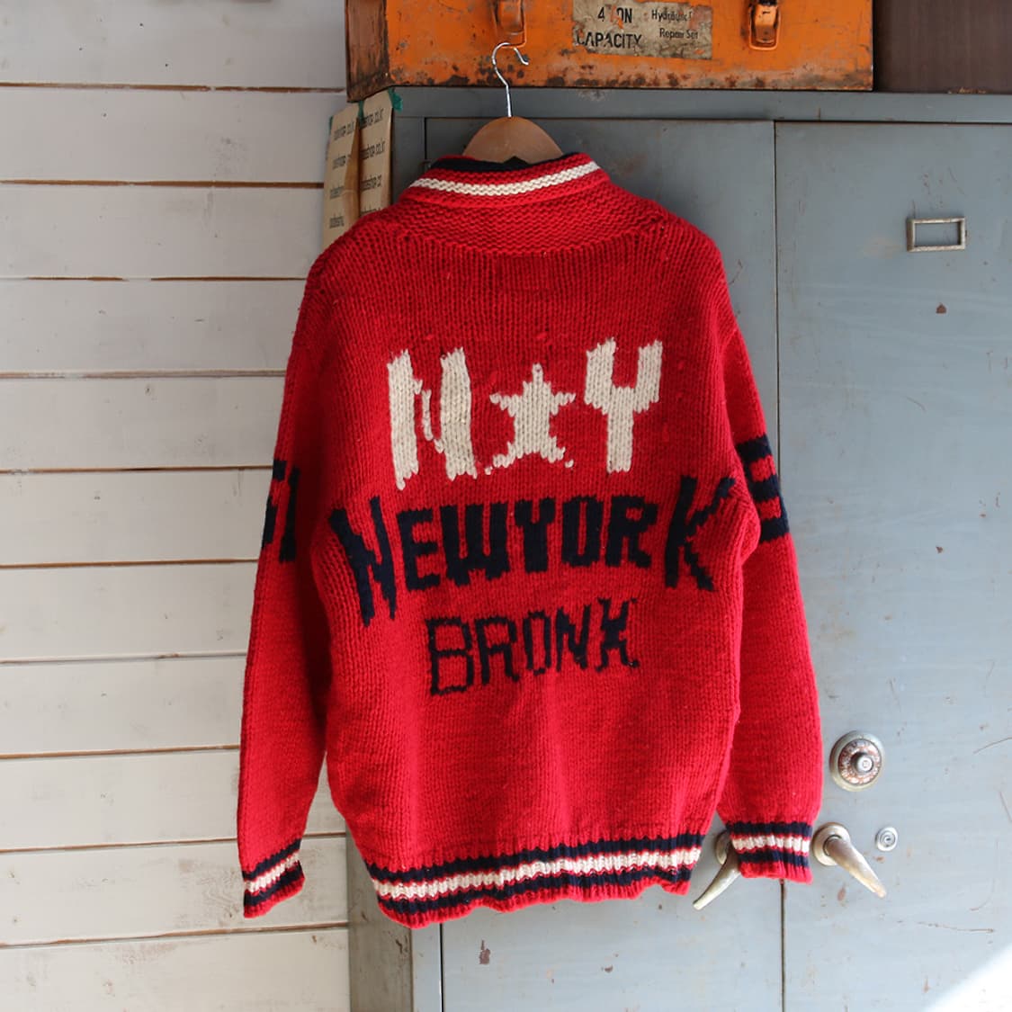 (착용컷) merry garden 헤비울 니트 집업 (남성용 105) 상품이미지2