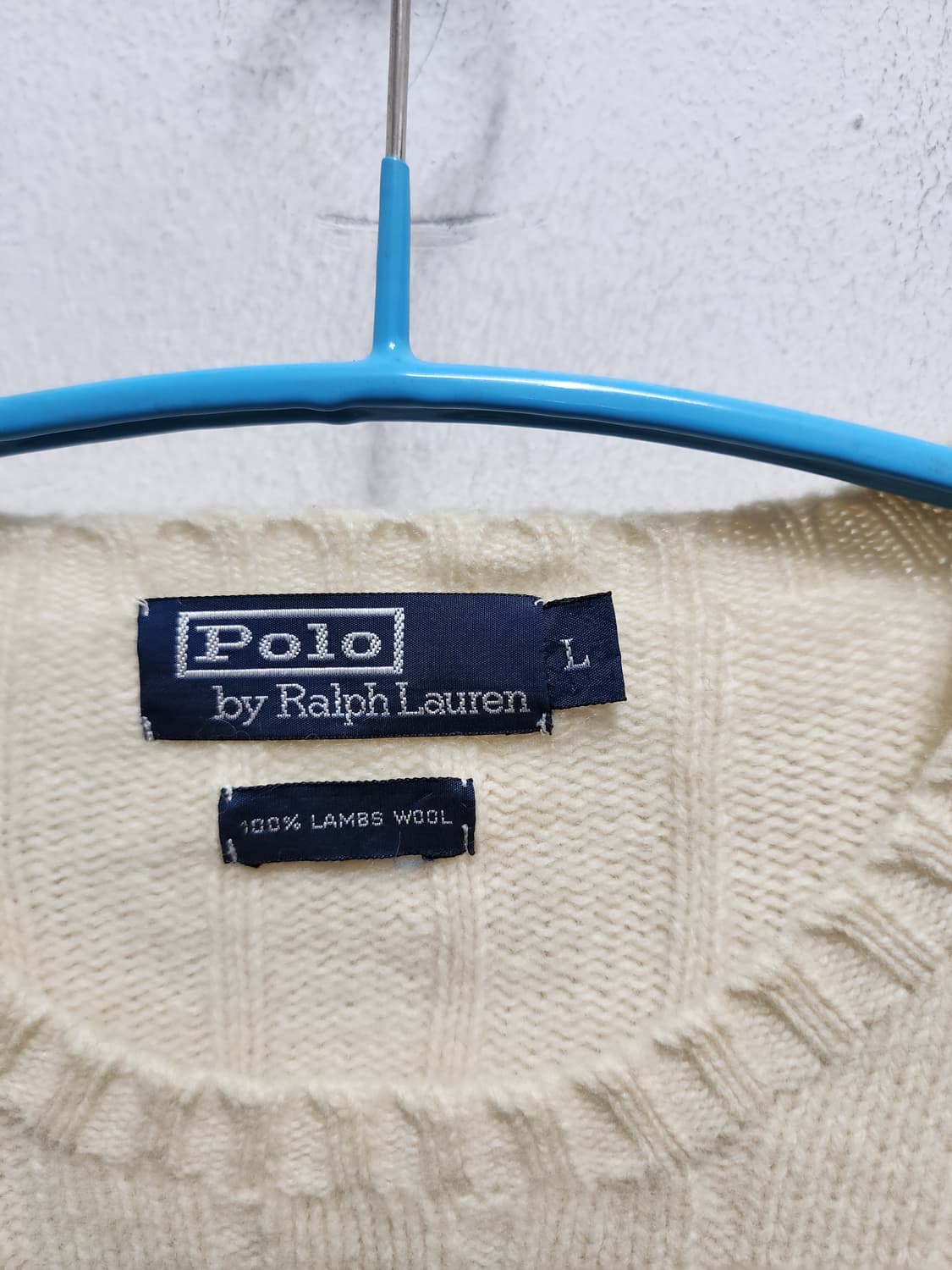 폴로 랄프로렌 램스울 WOOL 아이보리 니트  상품이미지3