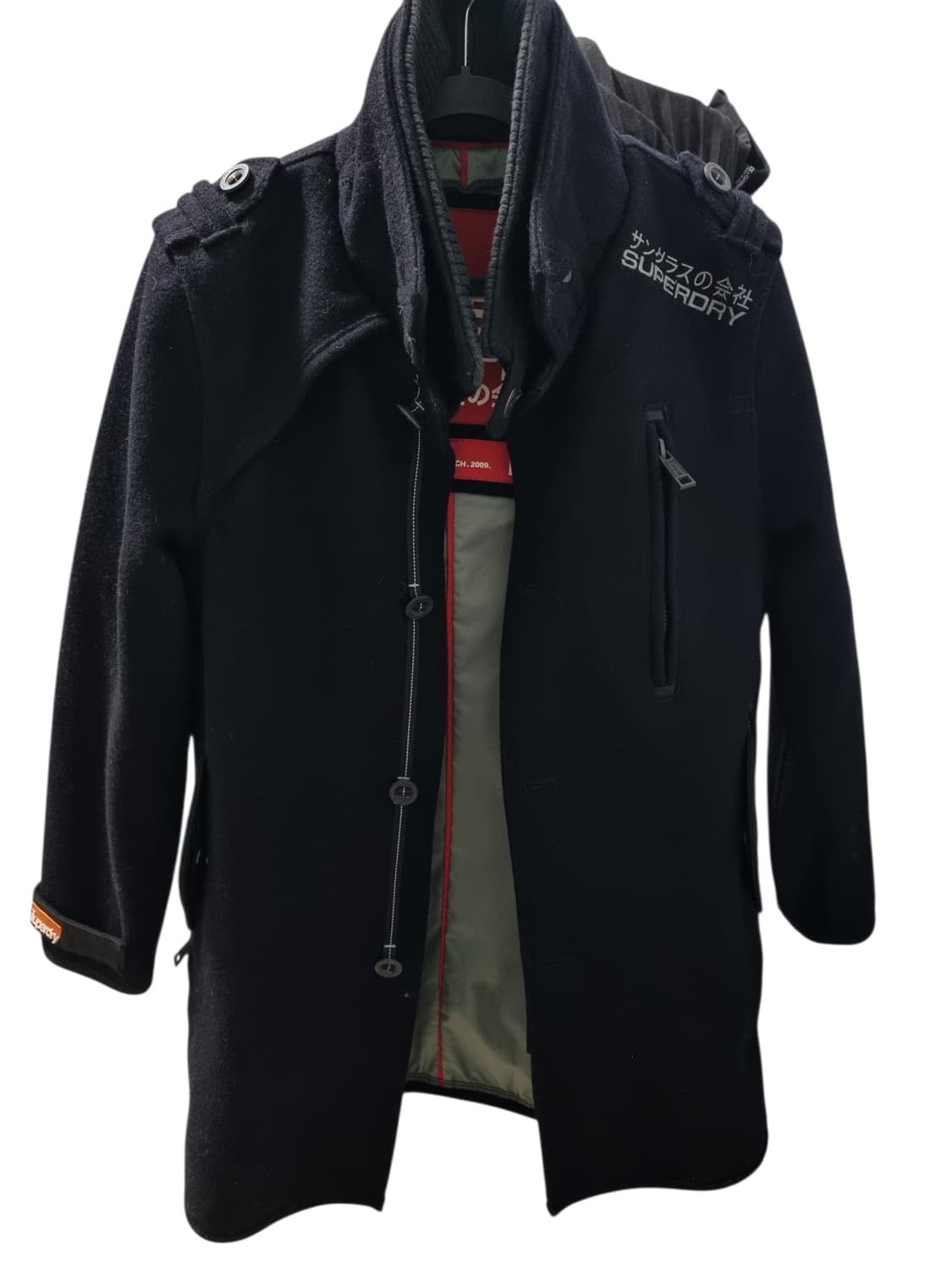 슈퍼드라이 헤비 네이비 울코트 m 상품이미지4