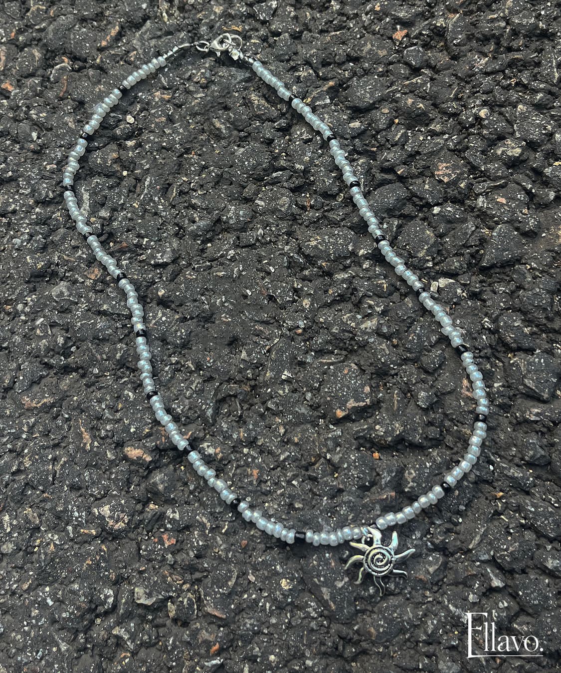 Ellavo dark silver beads necklace 상품이미지1