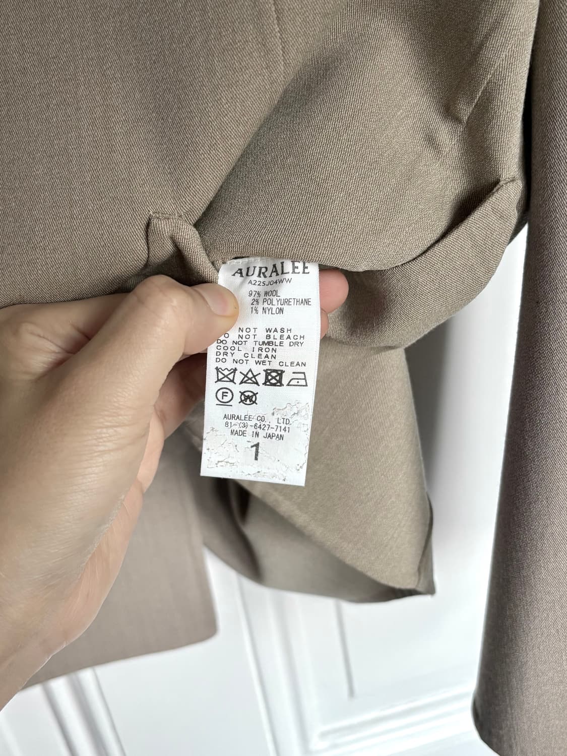 오라리 울 더블 클로스 핸드 소운 자켓 상품이미지7