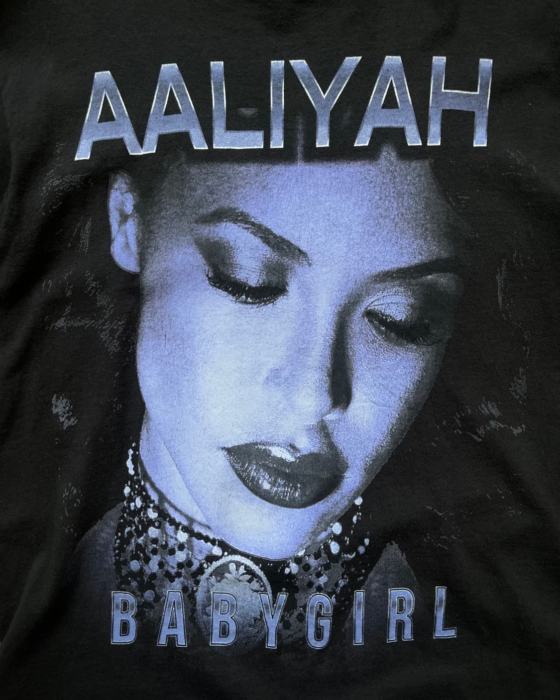 2000s AALIYAH "BABY GIRL" Print T-Shirt 상품이미지4