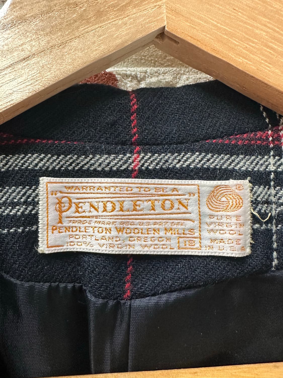 (OS)70-80s 펜들턴 타탄체크 버진울 블레이저 상품이미지3