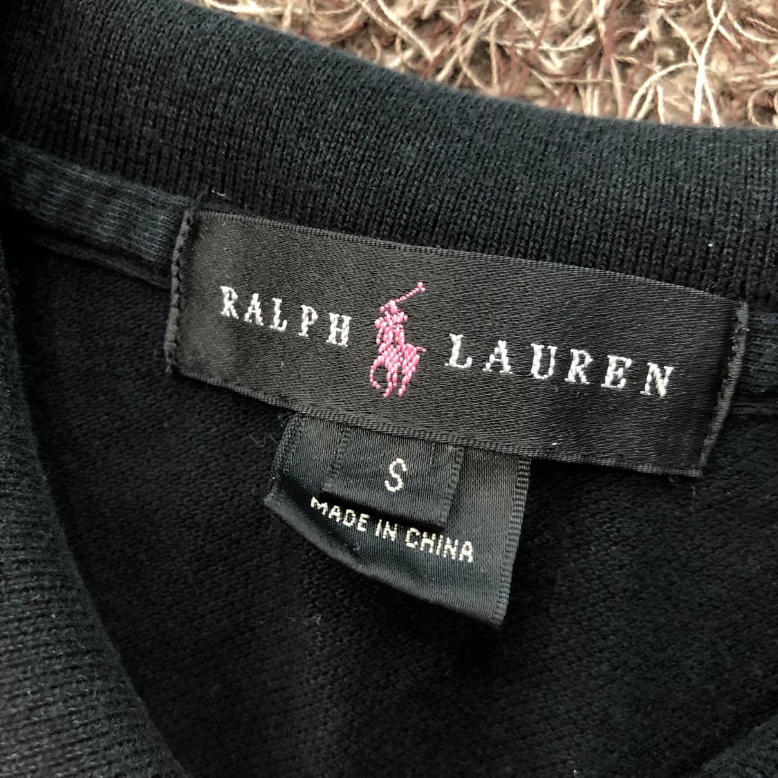 폴로 랄프로렌 핑크 비즈 빅로고 슬림 카라 티셔츠 상품이미지4