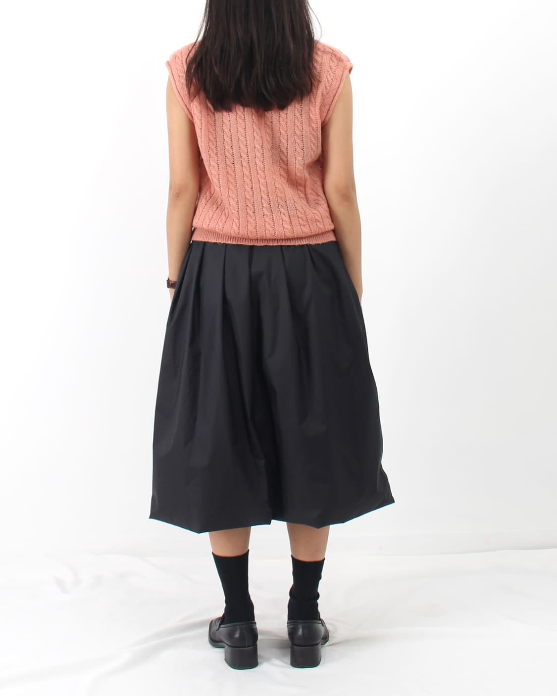 페라가모 Ferragamo 모헤어 핑크 꽈배기 니트 베스트 상품이미지9