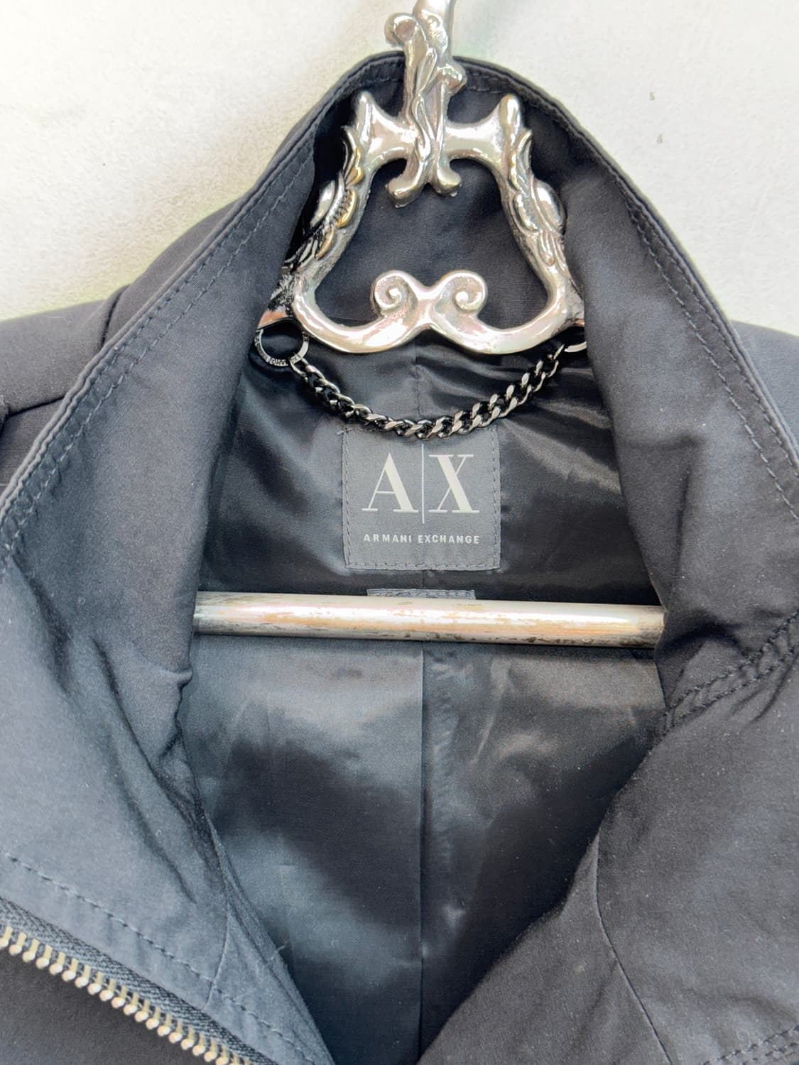 Armani Exchange black back ruffle 투웨이 코트 상품이미지6