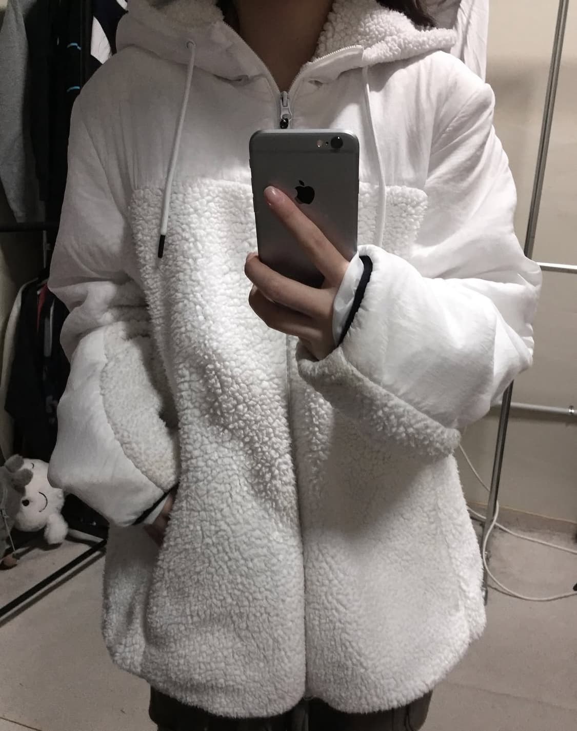 오클리 뽀글이 후리스 후드집업 상품이미지1