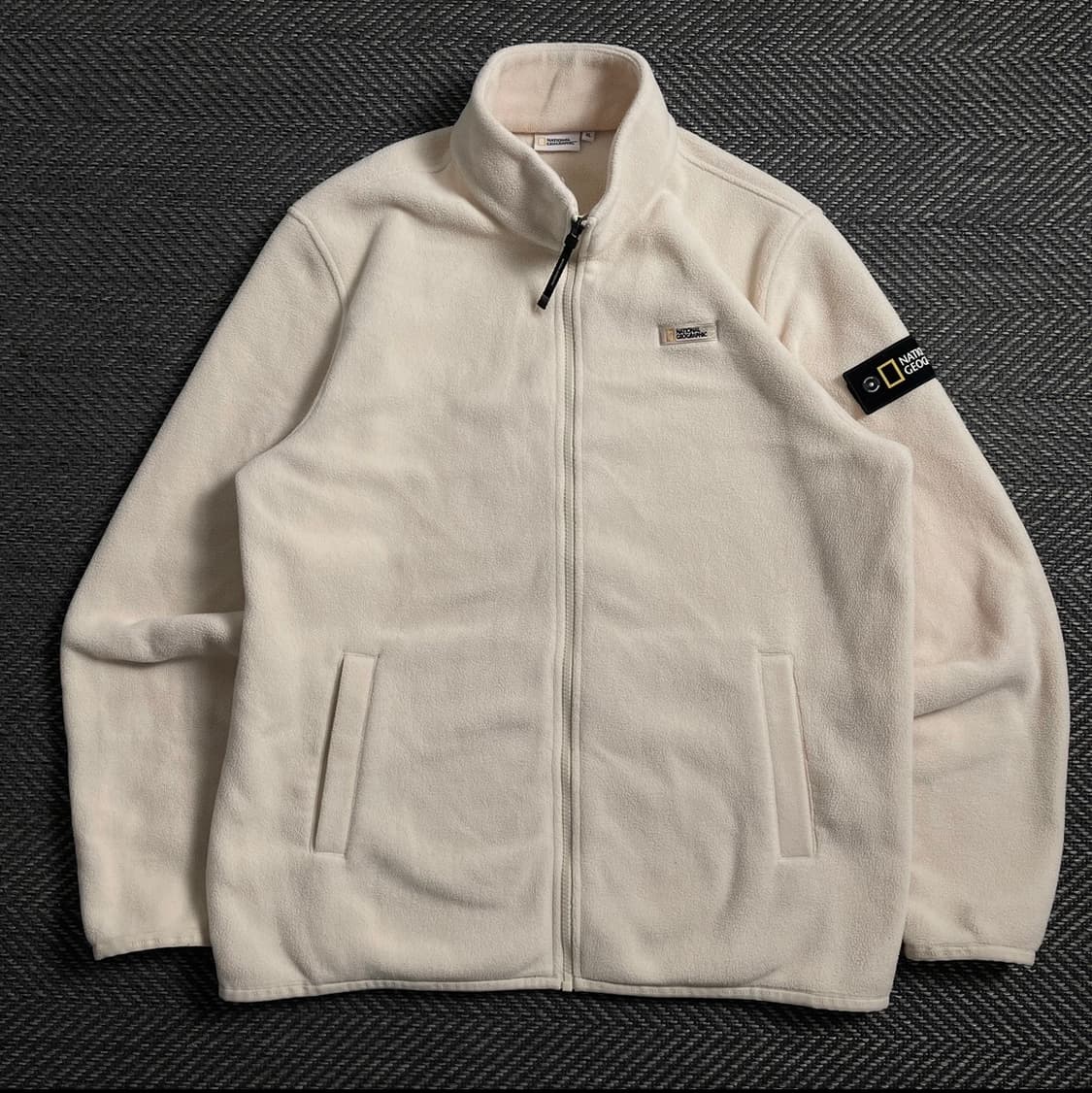 네셔널지오그래픽 와펜 플리스 집업 자켓 아이보리 y 4146 상품이미지2