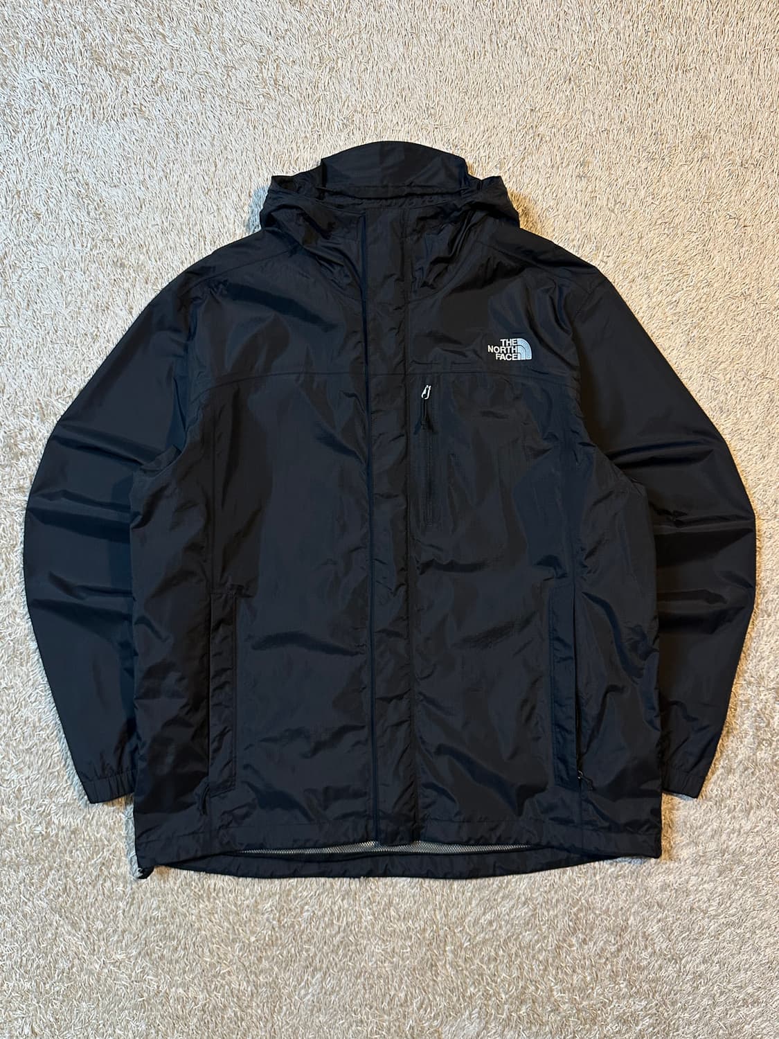 노스페이스 드라이벤트 투웨이 나일론 후드 바람막이 자켓 블랙 상품이미지1