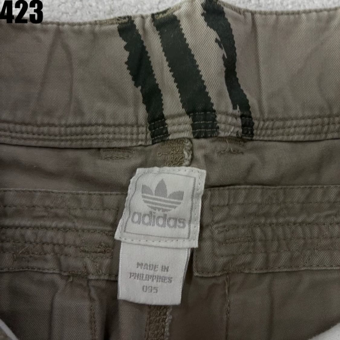 아디다스 오리지널 불꽃 카키색 카고 반바지 L 상품이미지2