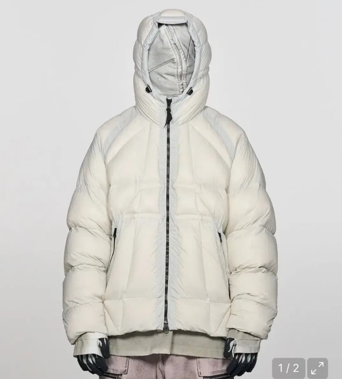 스키즘인듀싱 패딩 SHEER DOWN JACKET ECRU 다운 상품이미지1