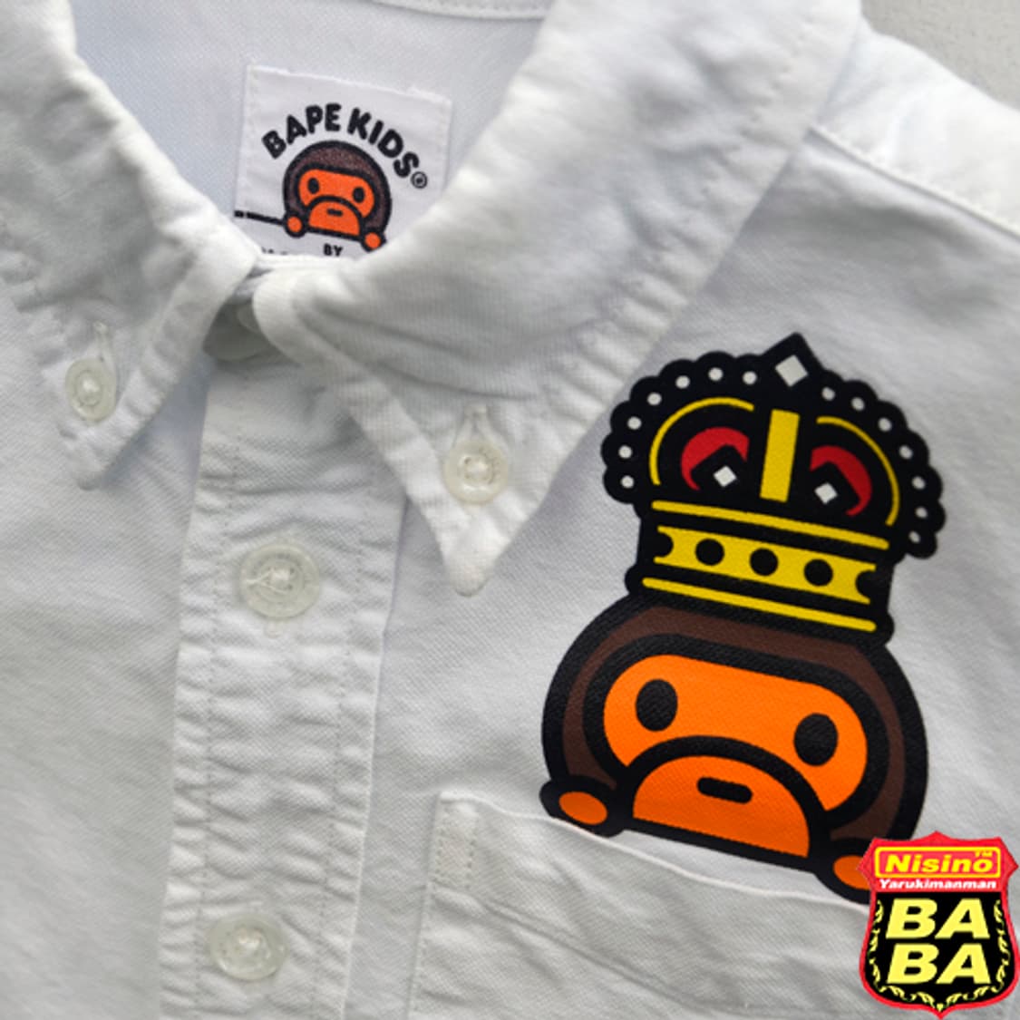 BAPE KIDS MILO 옥스퍼드 1/2셔츠 상품이미지1