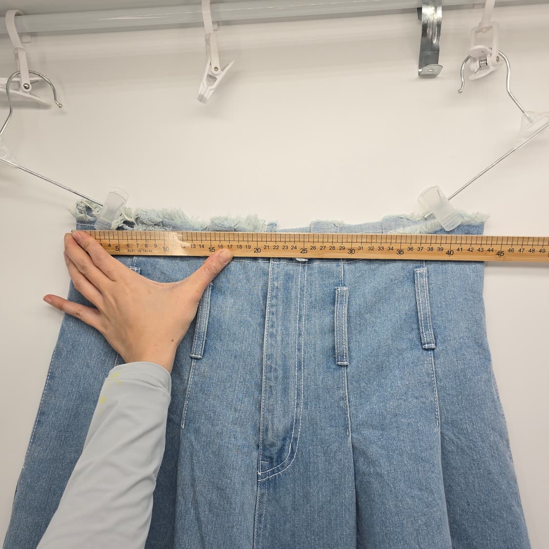 슈퍼 와이드 숏팬츠  데님 청바지 XL 상품이미지6