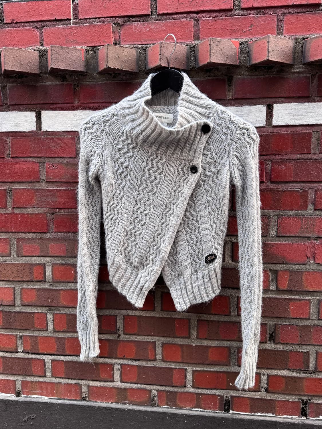 Diesel 디젤 언발란스 버튼업 니트 가디건 상품이미지1