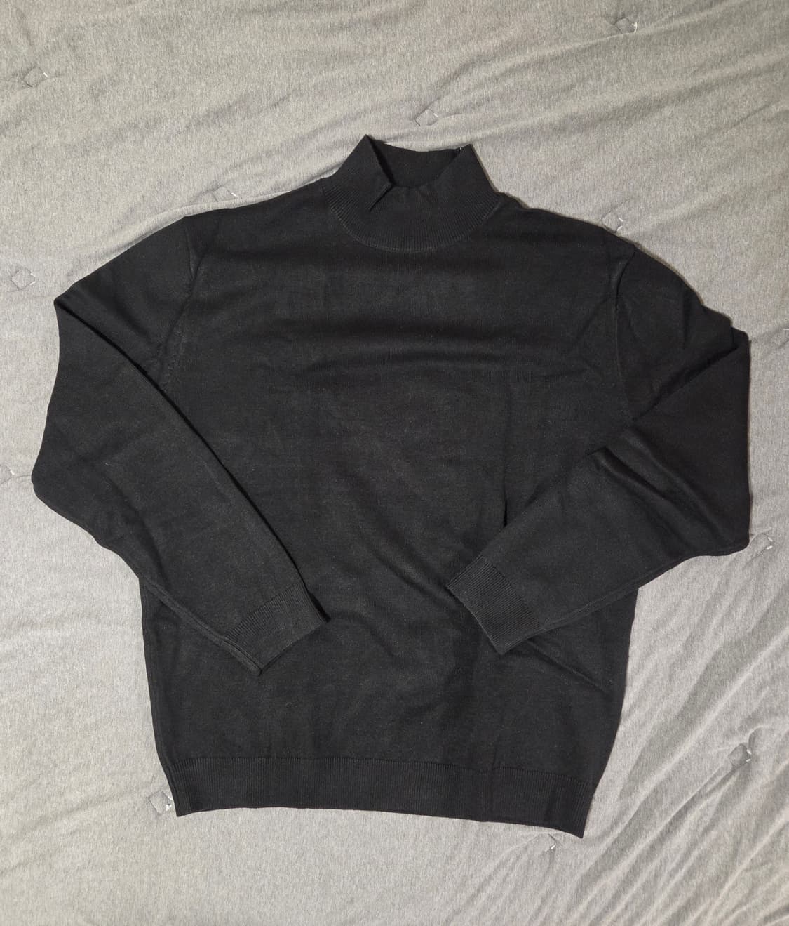 [M] they 반폴라 니트 black 상품이미지1