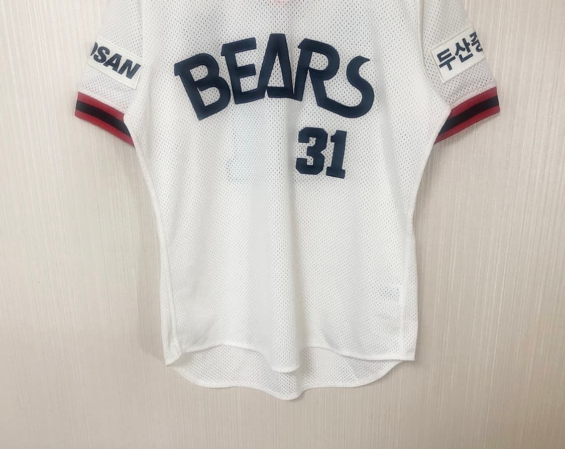 KBO 위팬 두산베어스 올드 홈유니폼/져지 90 #31 정수빈 상품이미지4