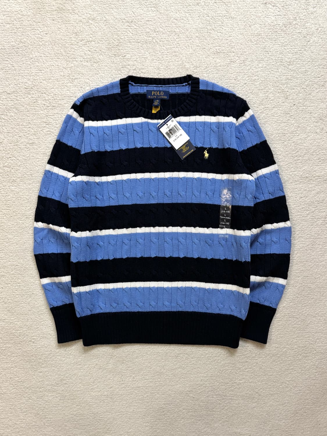 QR 폴로 단가라 케이블 니트 상품이미지2