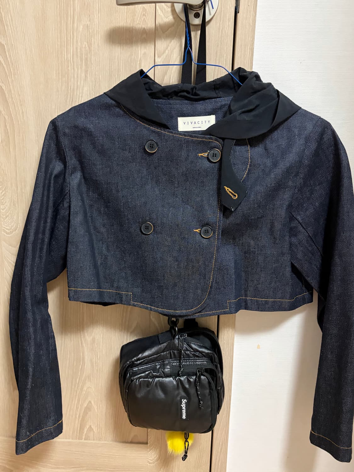 크롭 데님 생지 자켓 상품이미지1