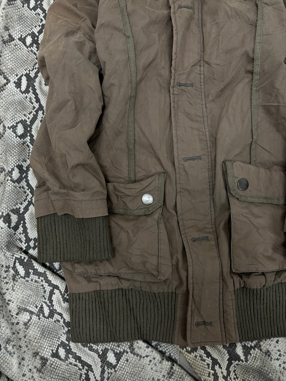 [COLZA]Grunge Mood Fur Khaki Parka 상품이미지6