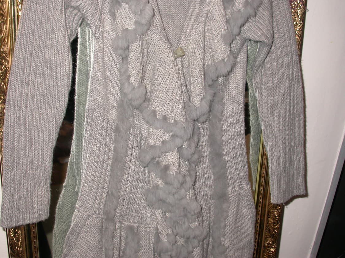 Vintage Gray frill knit cardigan 상품이미지4