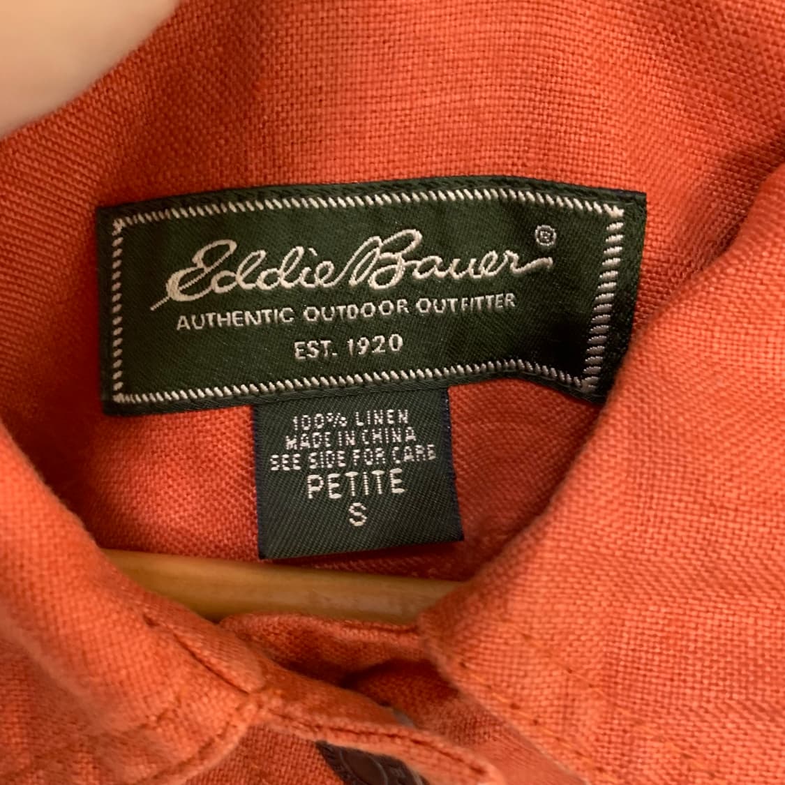 에디바우어 빈티지 린넨 포켓 버튼 자켓 오렌지 남성 S 남녀공용 상품이미지7