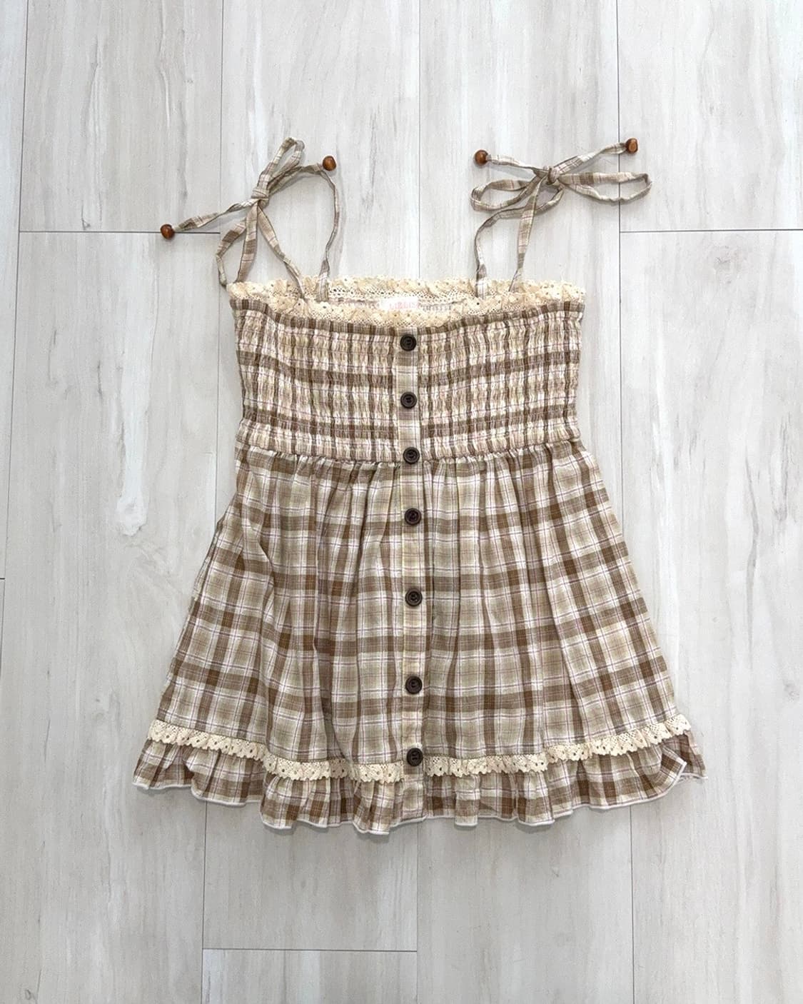 LIZ LISA Cozy Beige Check Sleeveless 상품이미지1
