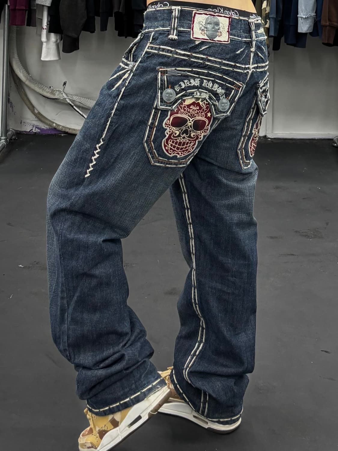 Laguna Beach 라구나비치 스컬 스티치 데님팬츠 상품이미지1