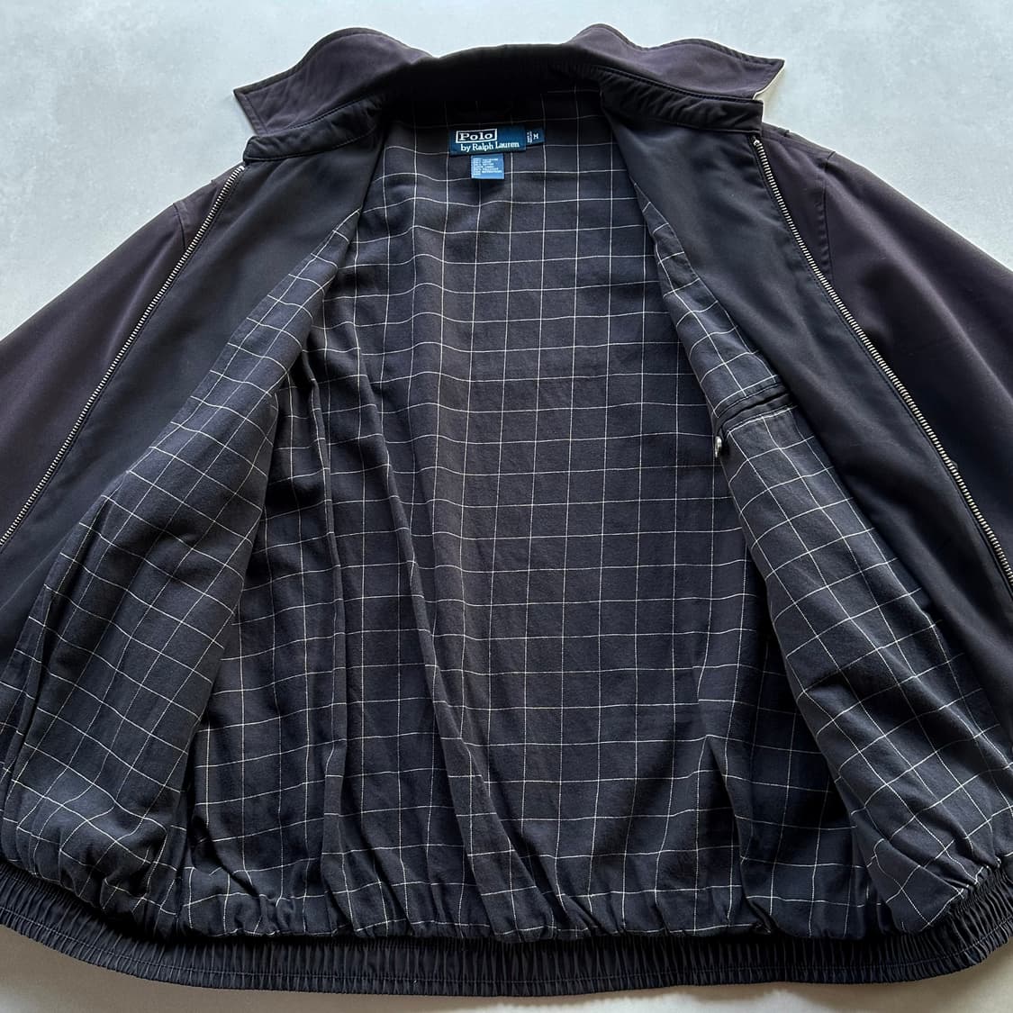 [M-L]폴로 랄프로렌 체크 라이닝 바이스윙 블루종 자켓 상품이미지8