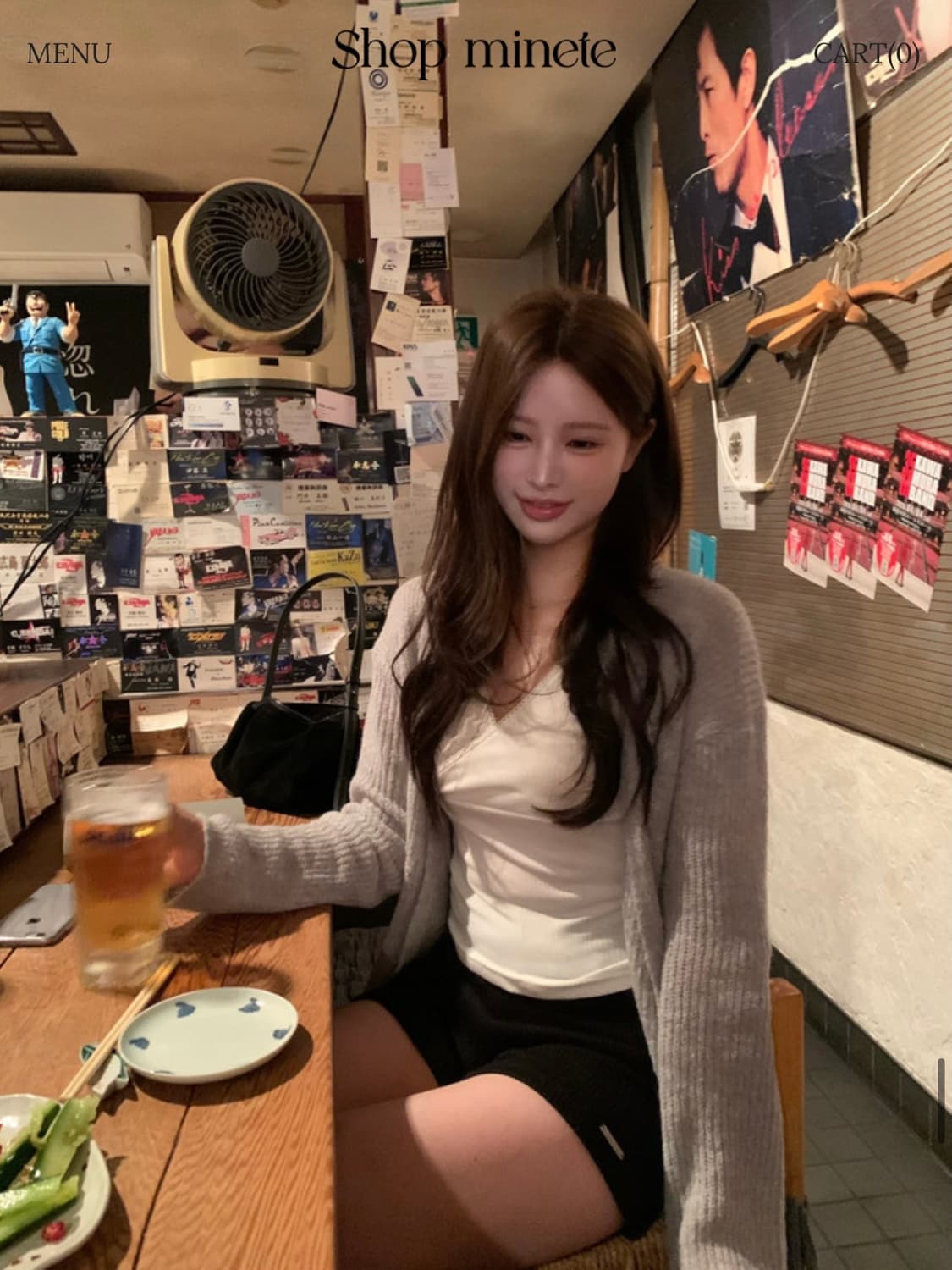 샵미네트 랩 니트 그레이 상품이미지3