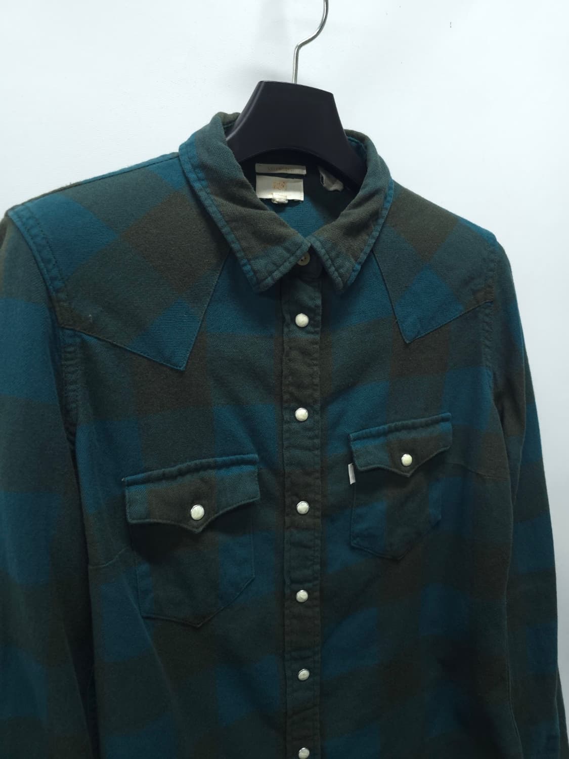 리바이스 그린체크 웨스턴 셔츠 (여성XS) 상품이미지4