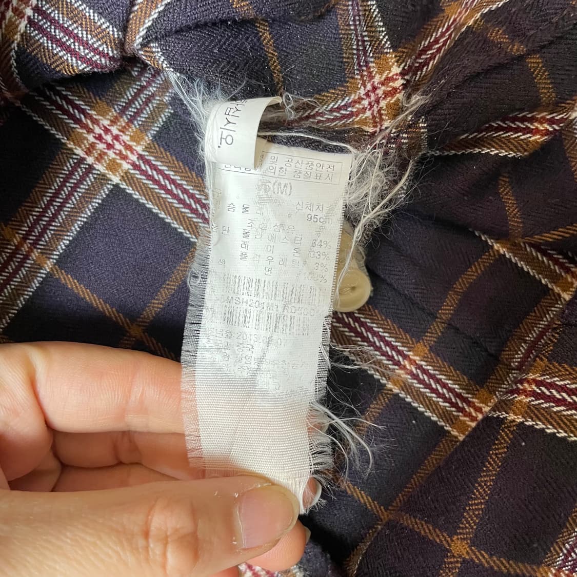 써스데이아일랜드 체크 플란넬 투포켓 긴팔 셔츠 95 상품이미지5