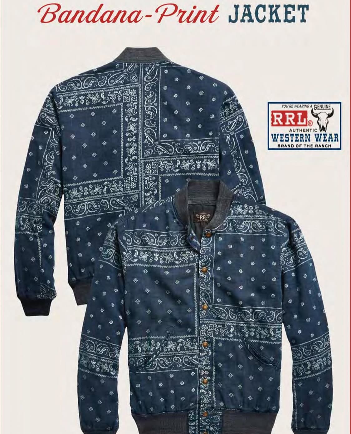 RRL 더블알엘 인디고 반다나 자켓 상품이미지1