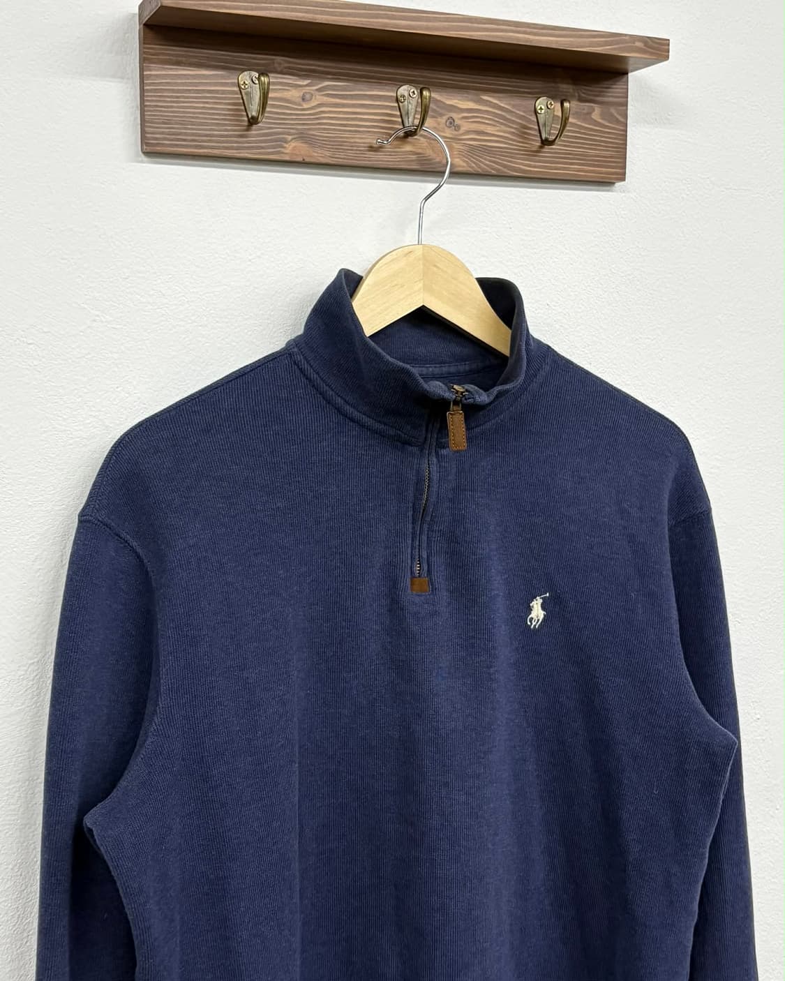 [M] 폴로 랄프로렌 네이비 하프 집업 코튼 니트 상품이미지5