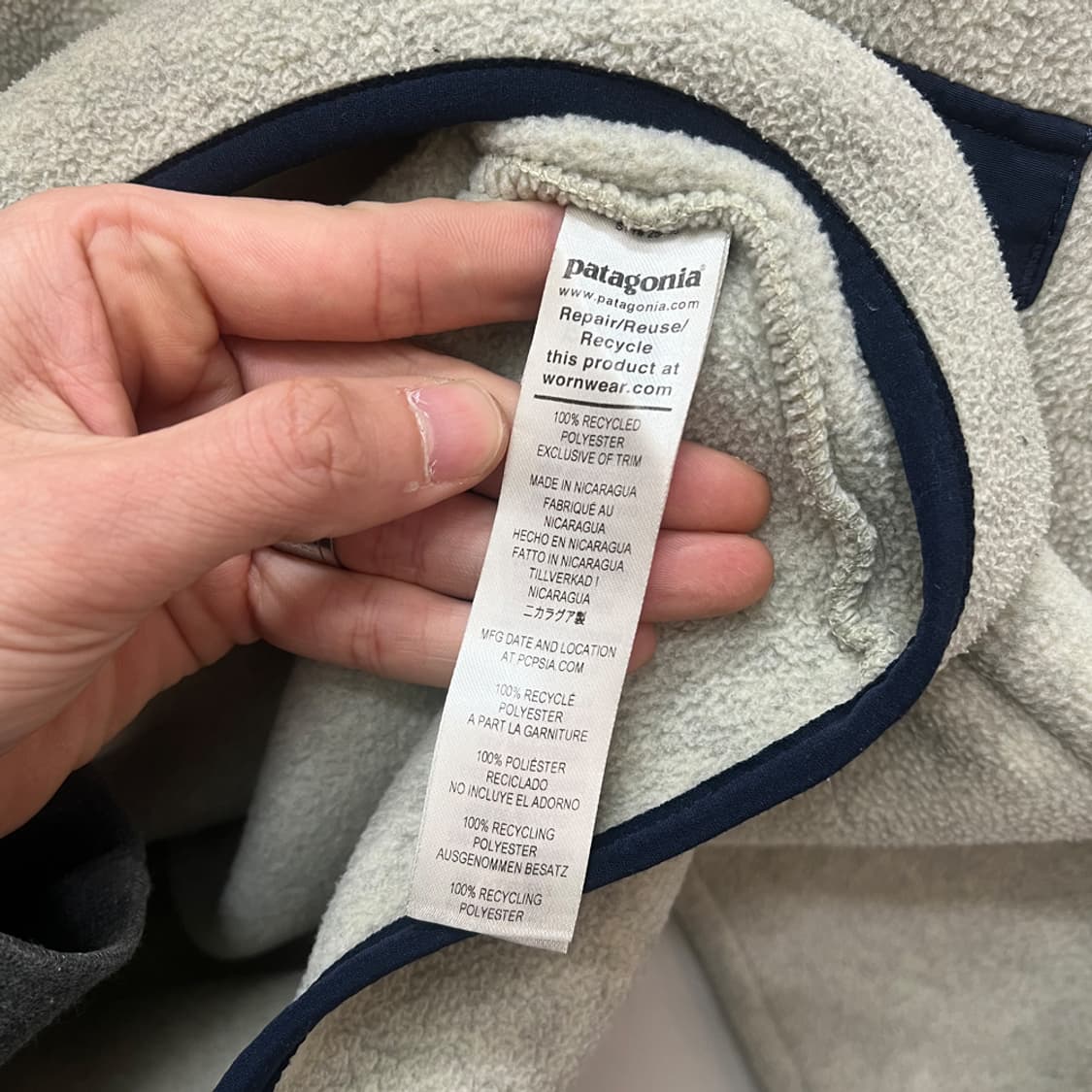 파타고니아 신칠라 스냅티 플리스 풀오버 오트밀 헤더 M 상품이미지4