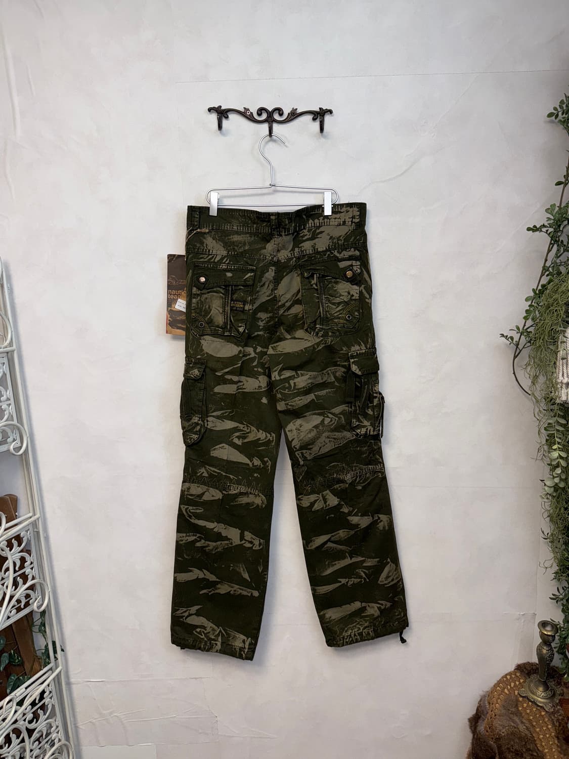 Washing khaki grunge pocket wide 카고팬츠 상품이미지5