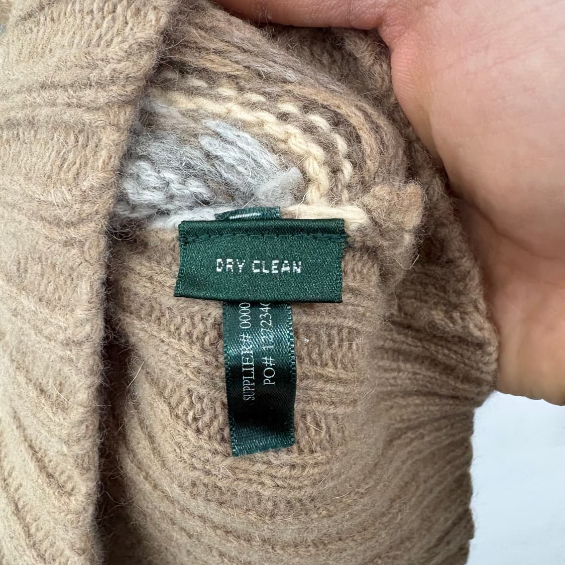 랄프로렌 집업 니트 가디건 브라운 패턴 여/L 상품이미지8