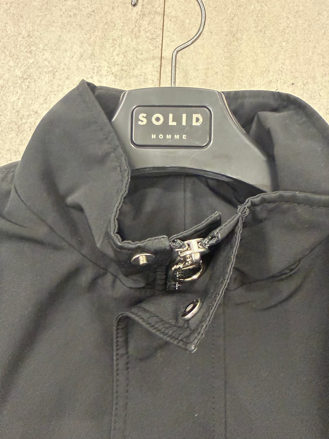 23SS 솔리드옴므 솔옴 하이넥 크롭 쉘파카 블랙 상품이미지3