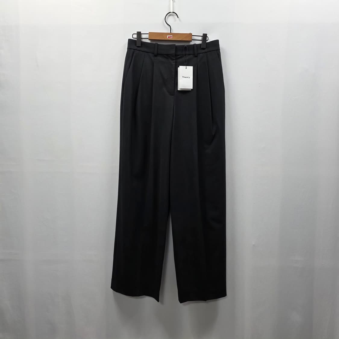 1150 [Theory] 띠어리 블랙 와이드 팬츠 더블 플리츠 4 상품이미지1