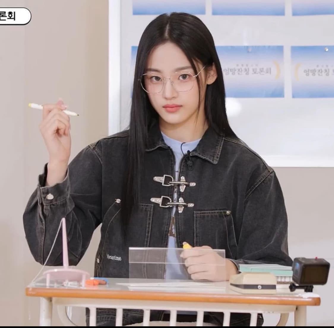 민타임 블랙 데님 자켓 상품이미지1